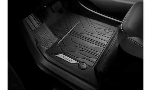 Передние коврики салона с бортами, для Chevrolet Traverse II, надпись Chevrolet, черный, GM — фото 4