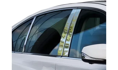 Накладки стоек дверей из нержавеющей стали 6 шт отделка окон QAA для Infiniti Q50 2014-2021 — фото 1