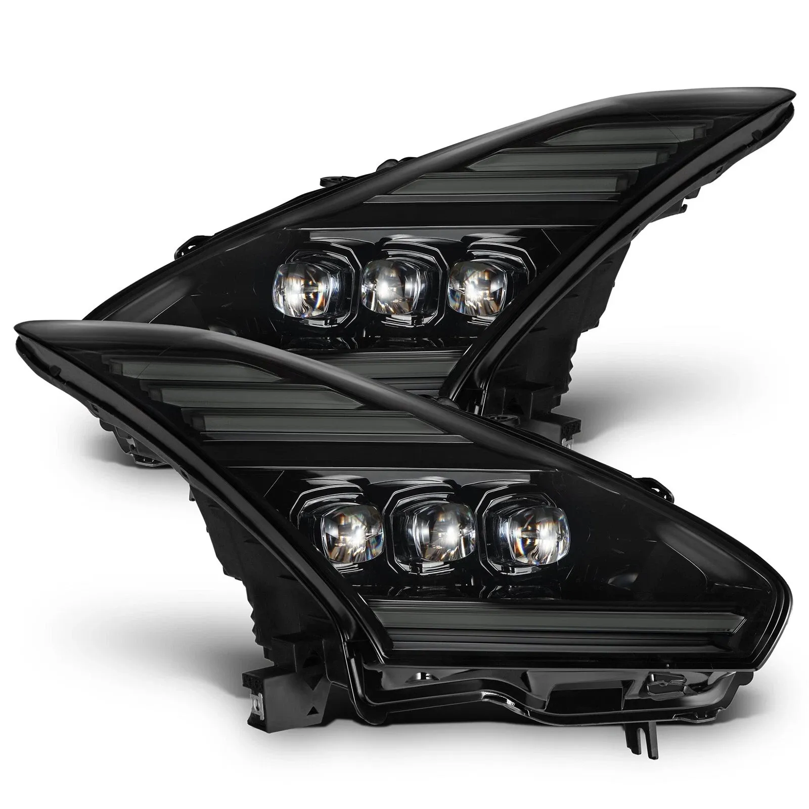 Фары проекторные светодиодные Alpha-Black Nova для Nissan GT-R R35 2009–2024, AlphaRex — фото 1