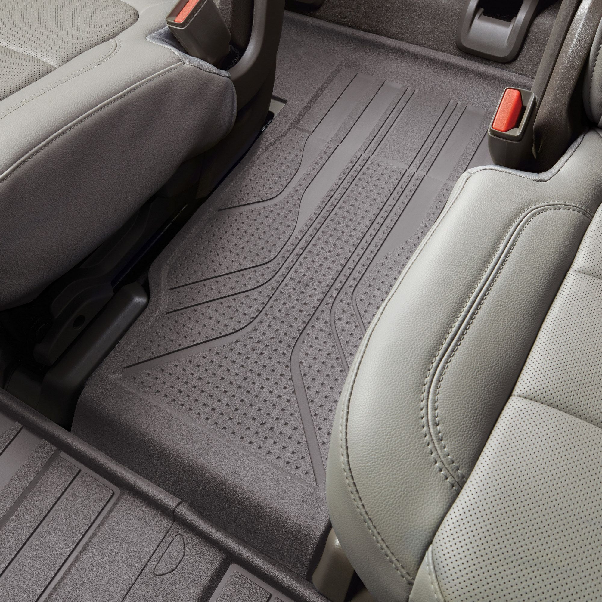 Коврики салона с бортами для третьего ряда, с креслами, для Chevrolet Traverse II, темно-серый, GM — фото 1