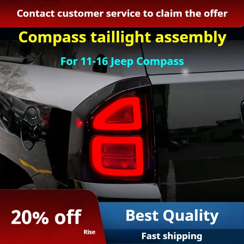 Задние LED-фонари динамический поворотник для Jeep Compass (2011-2016), комплект, комплект, FT Carlight Carlight — фото 2