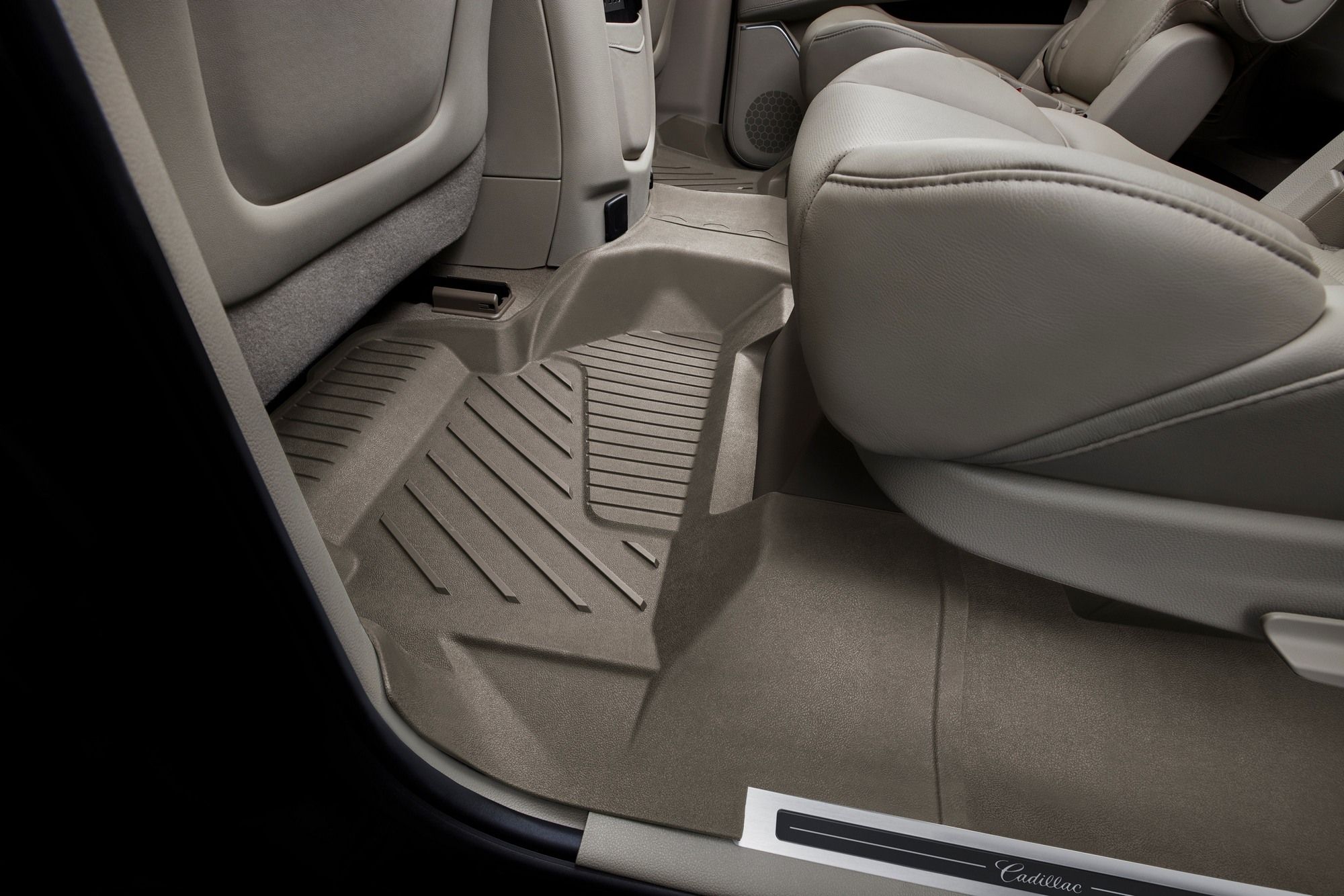 Коврики салона с бортами для второго ряда, составные, для Chevrolet Suburban XI, бежевый, GM — фото 1