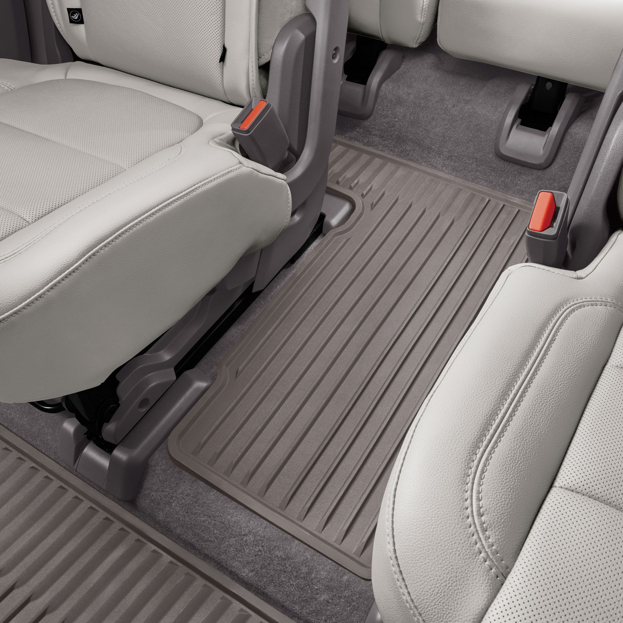 Всепогодные коврики салона для третьего ряда, с креслами, для Chevrolet Traverse II, темно-серый, GM — фото 1