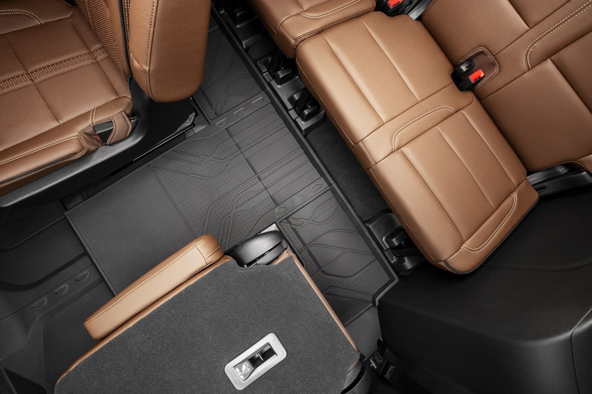 Комплект всепогодных ковриков салона и багажника, с креслами 2-го ряда, для Chevrolet Suburban XII, GM — фото 4
