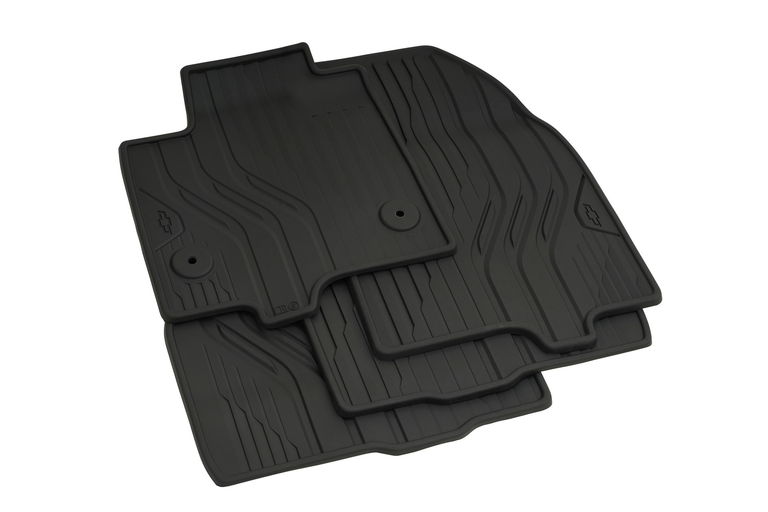 Всепогодные коврики салона для двух рядов, для Chevrolet Equinox EV, Bowtie, черный, GM — фото 3