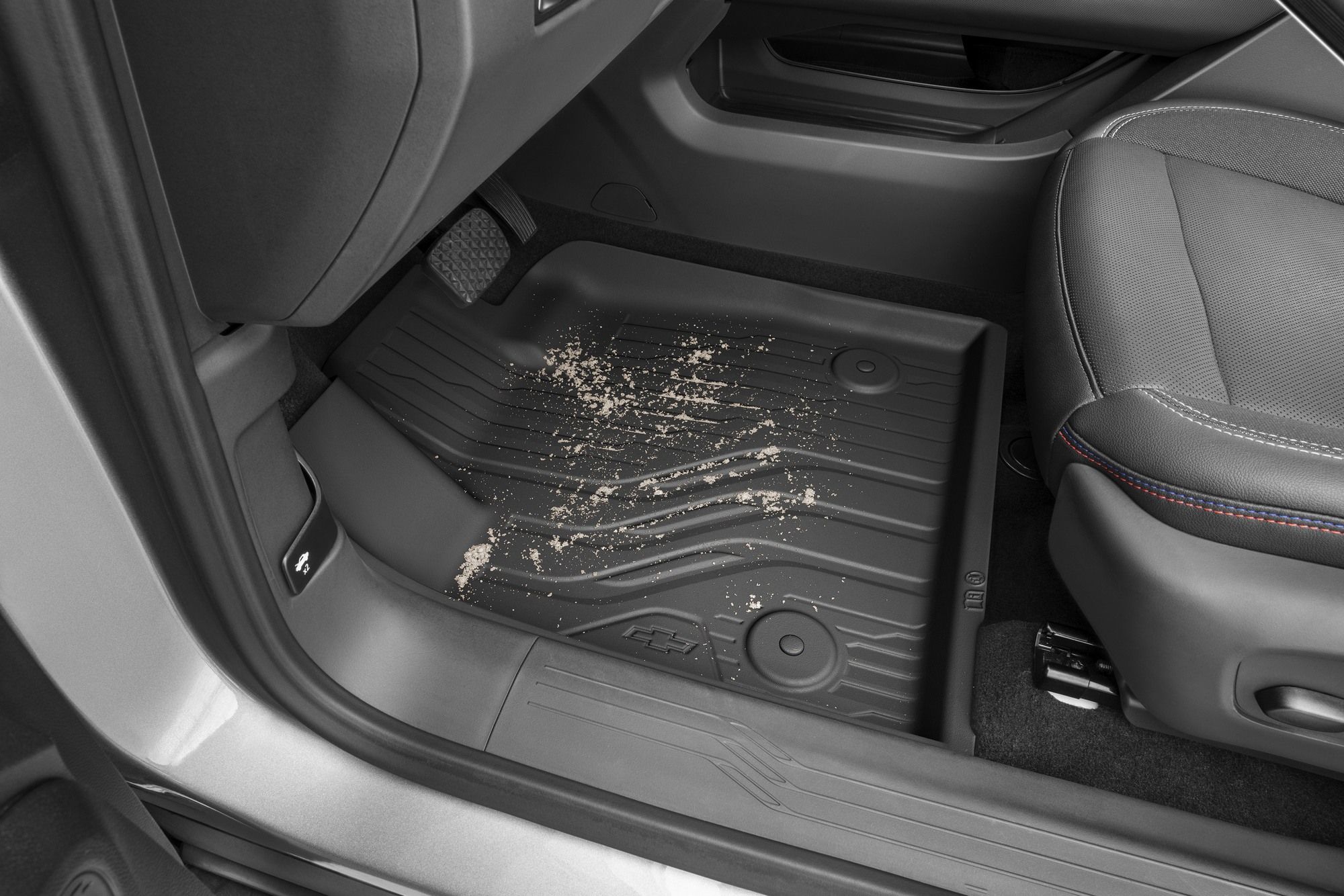 Коврики салона с бортами для двух рядов, для Chevrolet Equinox EV, Bowtie, черный, GM — фото 7
