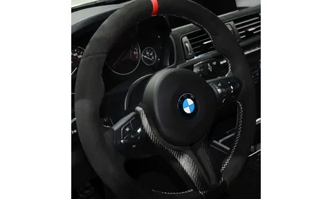 Руль трехспицевой M performance BMW 5-series F10/F11/F07, 6-series F12/F13/F06, карбон/алькантара, оригинал — фото 1