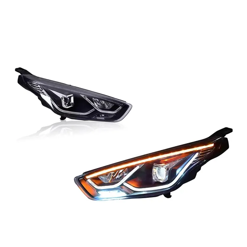 Фары передние LED с ходовыми огнями для Ford Escort (2015-2017), комплект, комплект, FT Carlight Carlight — фото 6