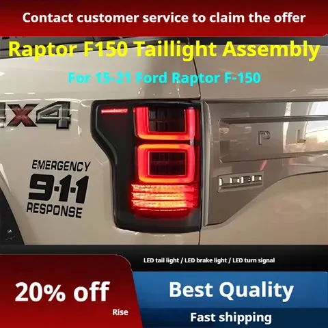 Задние LED-фонари динамический поворотник для Ford F-150 Raptor (2015-2021), комплект, комплект, FT Carlight Carlight — фото 2