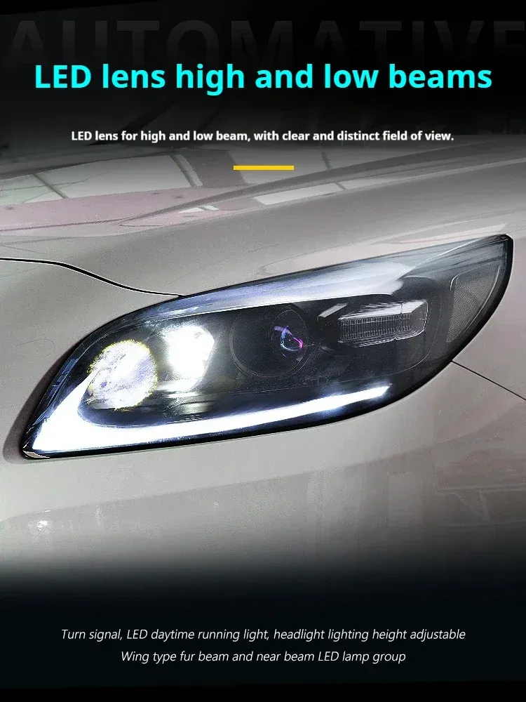 Фары передние LED с ходовыми огнями для Chevrolet Malibu (2012-2014), комплект, комплект, FT Carlight Carlight — фото 3