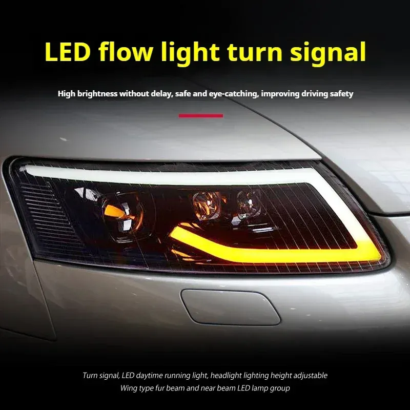 Фары Full LED проектор ДХО для Audi A6 C6 (2005-2011), комплект, комплект, FT Carlight Carlight — фото 2