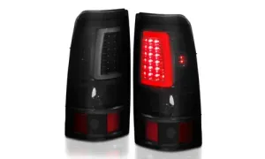 Chevy Silverado 2500 2003 2004 задние фонари LED | Plank Style, цвет черный, коплект, ANZO USA — фото 1