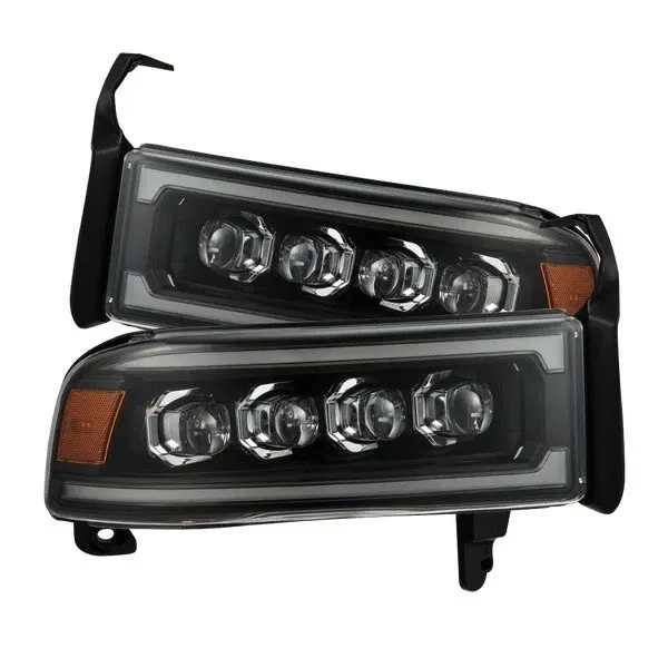 Фары проекторные светодиодные Black Nova для Dodge Ram 1500 1999–2001, AlphaRex — фото 1
