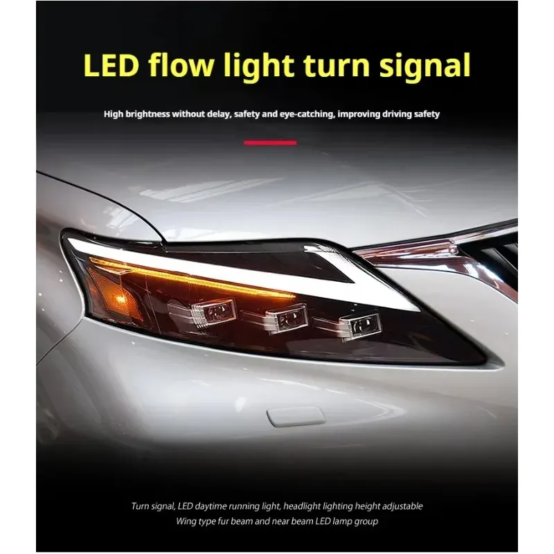 Фары передние LED с ходовыми огнями для Lexus RX200/RX270 (2009-2012), комплект, комплект, FT Carlight Carlight — фото 3