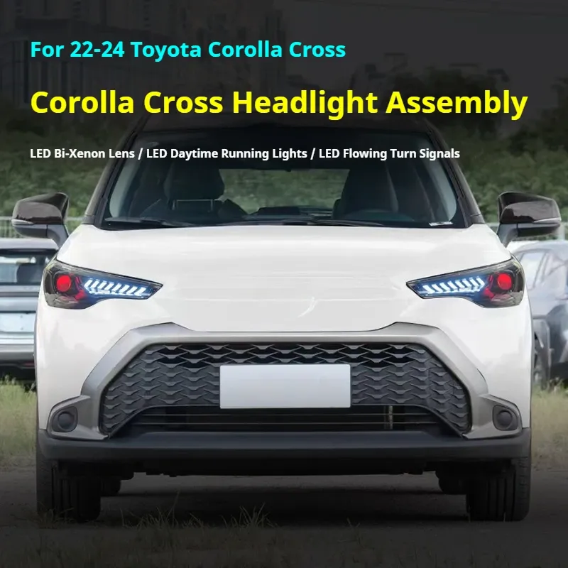 Фары передние LED с ходовыми огнями для Toyota Corolla Cross (2022-2024), комплект, комплект, FT Carlight Carlight — фото 5