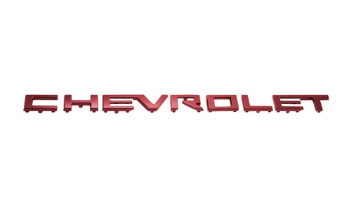 Надпись Chevrolet Script красного цвета для Chevrolet Silverado IV (2022–2024), GM — фото 1