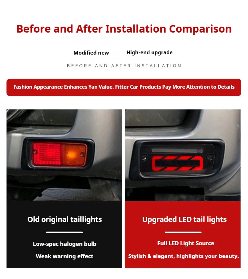 Задние LED-фонари динамический поворотник для Nissan Patrol Y61 (1999-2005), комплект, комплект, FT Carlight Carlight — фото 7