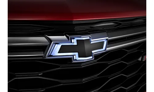 Эмблема Bowtie передняя с подсветкой для Chevrolet Equinox III (2022–2024), черная, GM — фото 1