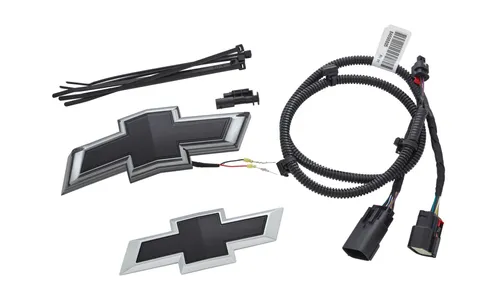 Эмблема Bowtie передняя с подсветкой для Chevrolet Equinox III (2022–2024), черная, GM — фото 2