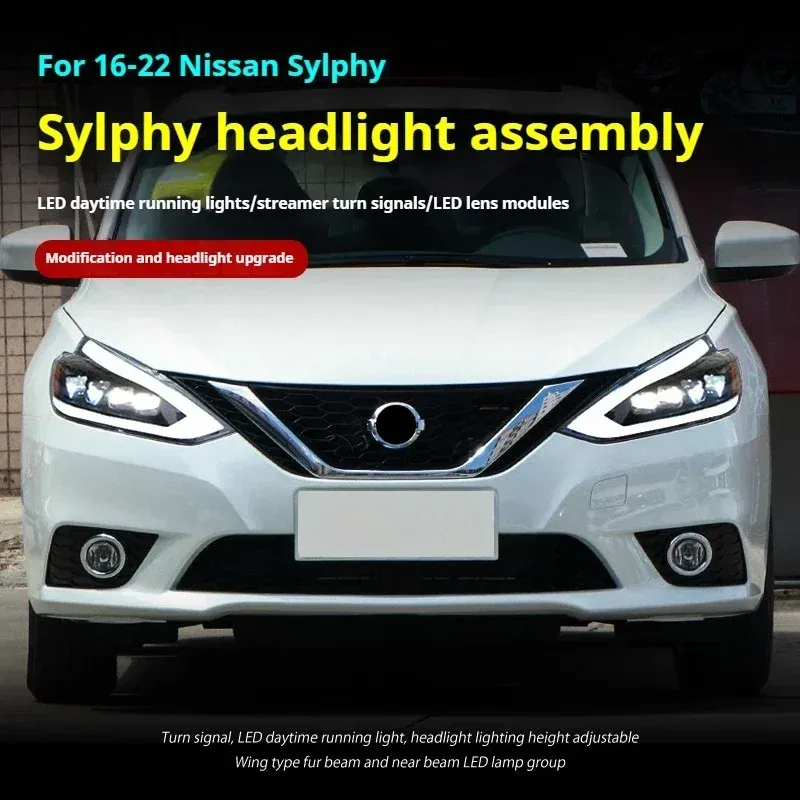 Фары передние LED с ходовыми огнями для Nissan Sylphy (2016-2022), комплект, FT Carlight — фото 5