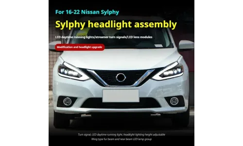 Фары передние LED с ходовыми огнями для Nissan Sylphy (2016-2022), комплект, FT Carlight — фото 5