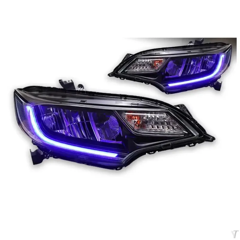 Фары передние LED с ходовыми огнями для Honda Fit Jazz GK5 (2014-2019), комплект, комплект, FT Carlight Carlight — фото 5