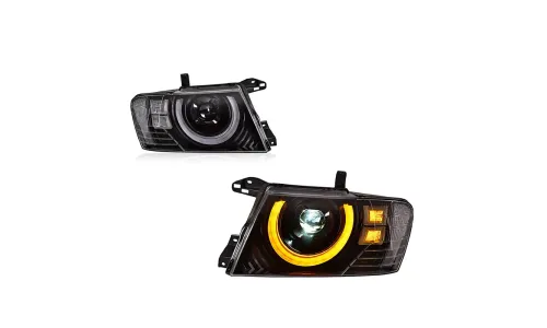 Фары передние LED с ходовыми огнями для Mitsubishi Pajero (2004-2013), комплект, комплект, FT Carlight Carlight — фото 6
