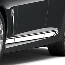 Комплект боковых наклеек белого цвета для Chevrolet SS, белые, GM — фото 1