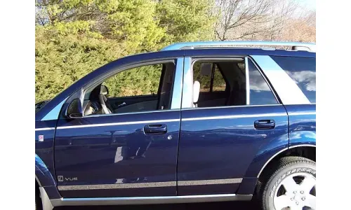 Накладки стоек дверей из нержавеющей стали 10 шт отделка двери QAA для Saturn Vue 03-07 — фото 1