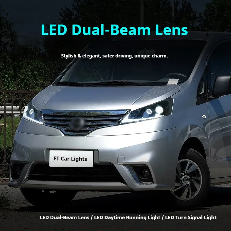 Фары Full LED проектор ДХО для Nissan NV200 (2010-2018), комплект, комплект, FT Carlight Carlight — фото 4