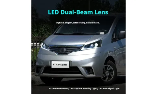 Фары Full LED проектор ДХО для Nissan NV200 (2010-2018), комплект, комплект, FT Carlight Carlight — фото 4