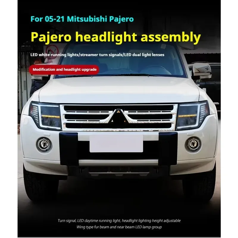 Фары Full LED проектор ДХО для Mitsubishi Pajero V93/V97 (2005-2021), комплект, комплект, FT Carlight Carlight — фото 5