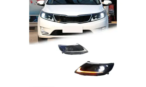 Фары передние LED с ходовыми огнями для Kia K2 (2009-2013), комплект, комплект, FT Carlight Carlight — фото 1