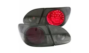 Toyota Corolla 2003 2004 2005 2006 2007 2008 задние фонари LED красный/дымчатые, коплект, ANZO USA — фото 1