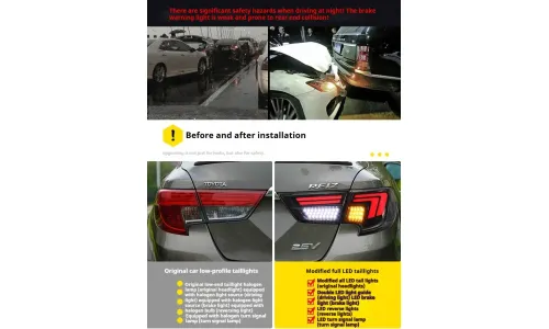 Задние LED-фонари динамический поворотник для Toyota Reiz Mark X (2013-2017), комплект, комплект, FT Carlight Carlight — фото 7