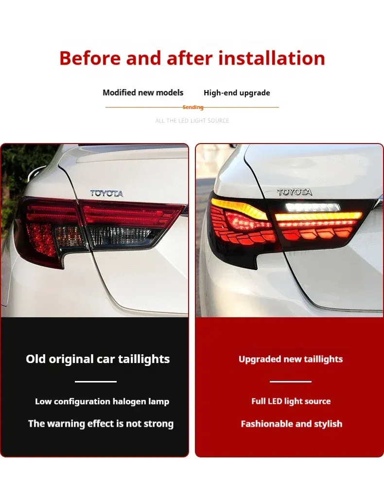 Задние LED-фонари RGB динамический поворотник для Toyota Mark X (2010-2017), комплект, комплект, FT Carlight Carlight — фото 7