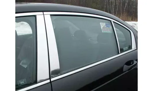 Накладки стоек дверей из нержавеющей стали 6 шт отделка окон QAA для Honda Accord 4DR 08-12 — фото 1