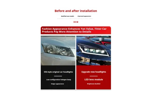 Фары передние LED с ходовыми огнями для Honda Accord 8 (2008-2013), комплект, FT Carlight — фото 6