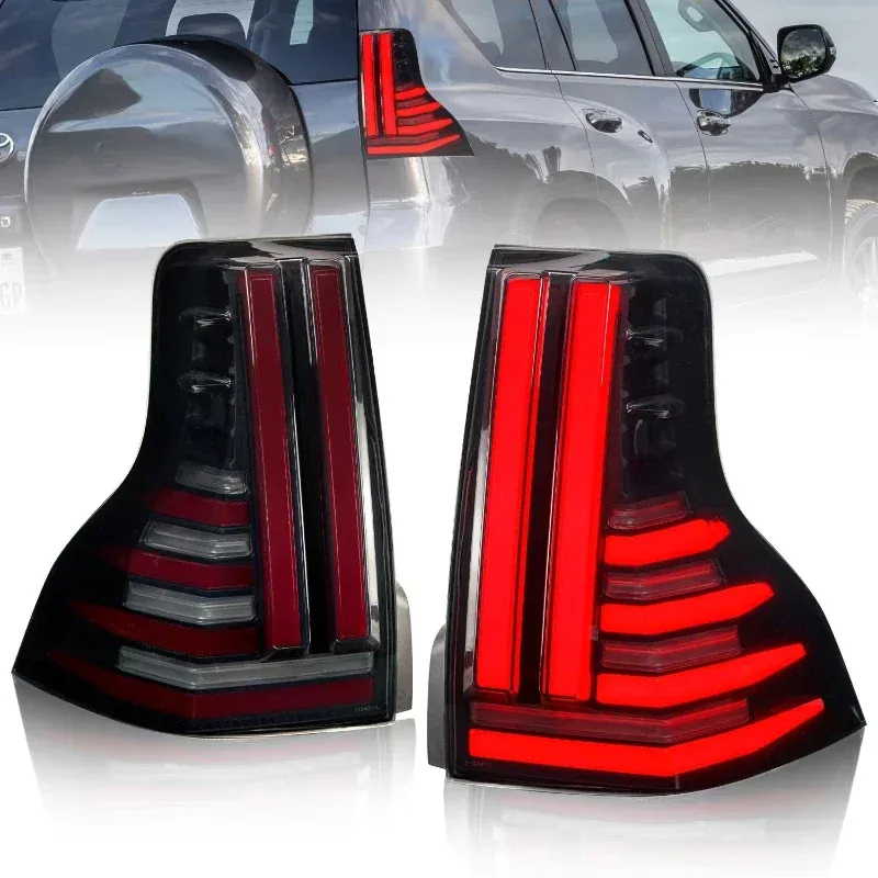 Задние LED-фонари динамический поворотник для Lexus GX / Toyota Prado (2013-2021), комплект, комплект, FT Carlight Carlight — фото 1