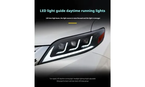 Фары передние LED с ходовыми огнями для Toyota Sienna (2011-2020), комплект, комплект, FT Carlight Carlight — фото 3