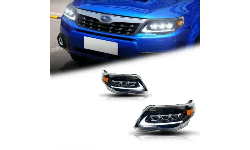 Фары передние LED с ходовыми огнями для Subaru Forester (2008-2012), комплект, комплект, FT Carlight Carlight — фото 1