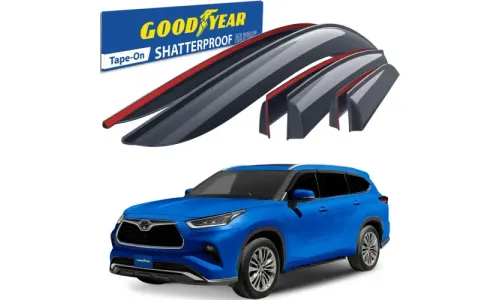 Дефлекторы боковых окон 20-23 Toyota Highlander, накладные, GoodYear — фото 1