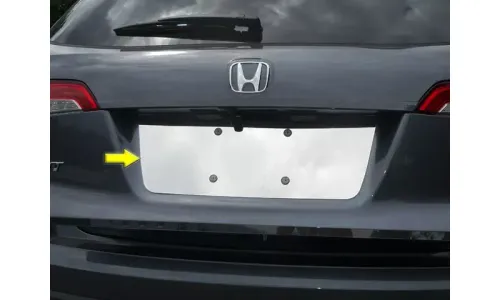 Отделка номерного знака из нержавеющей стали полированный хром QAA для Honda Pilot 2016-2021 — фото 1
