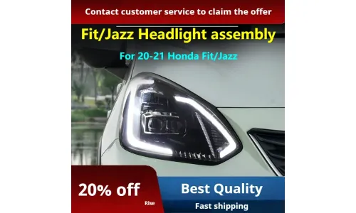 Фары передние LED с ходовыми огнями для Honda Fit Jazz GR9 (2020-2024), комплект, комплект, FT Carlight Carlight — фото 2