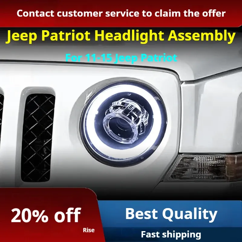 Фары передние LED с ходовыми огнями для Jeep Patriot (2011-2015), комплект, комплект, FT Carlight Carlight — фото 2