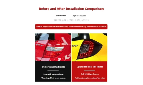Задние LED-фонари динамический поворотник для Honda Fit Jazz (2008-2013), комплект, FT Carlight — фото 7