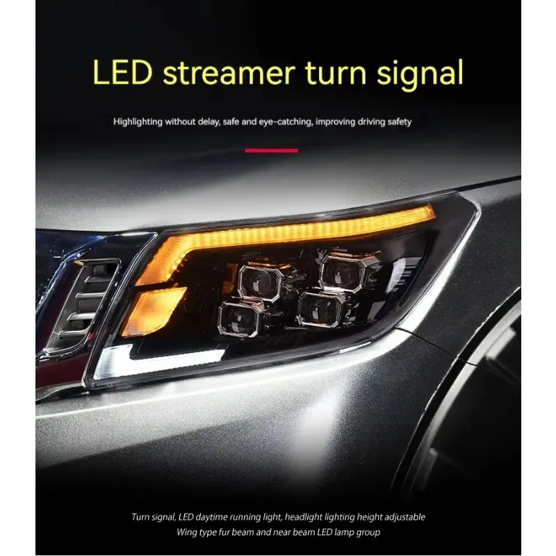 Фары передние LED с ходовыми огнями для Nissan Navara NP300 (2014-2022), комплект, комплект, FT Carlight Carlight — фото 4