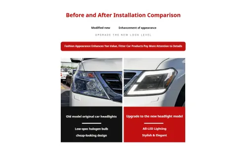 Фары Full LED проектор ДХО для Nissan Patrol Y62 (2012-2019), комплект, комплект, FT Carlight Carlight — фото 7