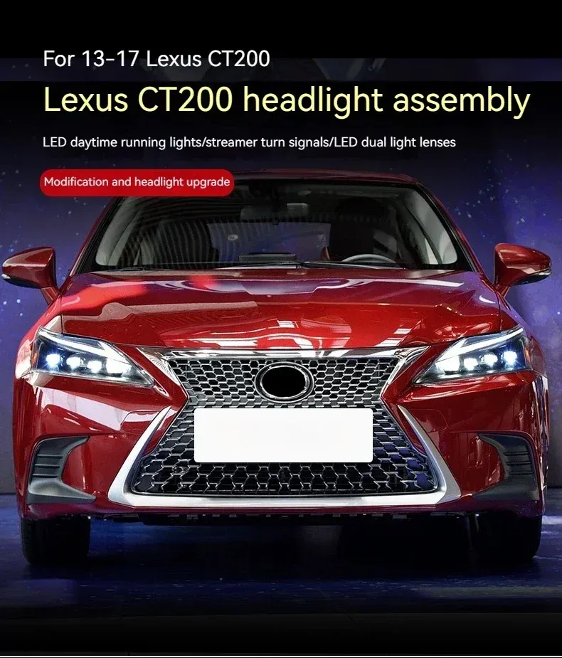 Фары Full LED проектор ДХО для Lexus CT200 (2013-2017), комплект, комплект, FT Carlight Carlight — фото 5