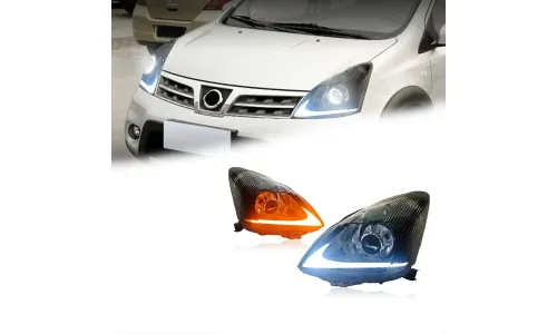 Фары передние LED с ходовыми огнями для Nissan Livina (2007-2012), комплект, комплект, FT Carlight Carlight — фото 1